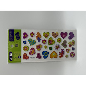 3D наклейки Сердечки 18 см, KIDS Line (ZB.63314)