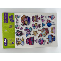 3D наклейки Сладкие пирожные 19 см, KIDS Line (ZB.63406)