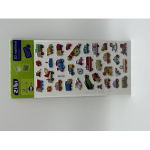 3D наклейки Транспорт микс 18 см, KIDS Line (ZB.63317)