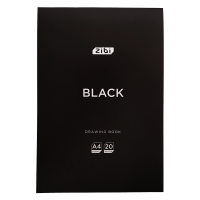 Альбом для рисования (планшет) BLACK, А4, 20 л., 120 г/м2, клееный блок, черный, KIDS Line (ZB.1465-01)