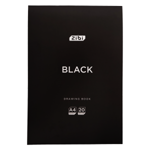 Альбом для рисования (планшет) BLACK, А4, 20 л., 120 г/м2, клееный блок, черный, KIDS Line (ZB.1465-01)
