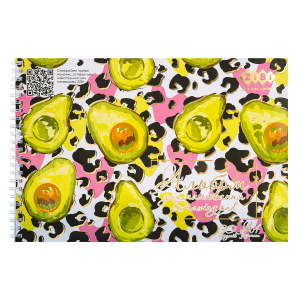 Альбом для рисования AVOCADO, А4, 30 л., 120 г/м2, на пружине, салатовый, KIDS Line (ZB.1451-15)