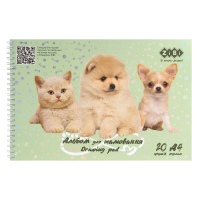 Альбом для малювання FRIENDS, А4, 20 арк., 120 г/м2, на пружині, м'ятний, KIDS Line (ZB.1443-38)