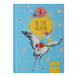 Блокнот BE THE QUEEN, А-6, 64л., кл., тв. обкл., мат. лам.+лак, гліт, бірюзовий (ZB.12713-06)