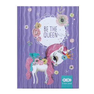 Блокнот BE THE QUEEN, А-6, 64л., кл., тв. обкл., мат. лам.+лак, гліт, лавандовий (ZB.12713-39)