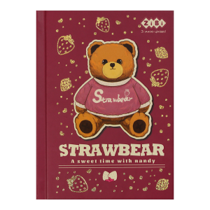 Блокнот BEAR TOY, А6, 64 арк., клітинка, тв. обл., мат. ламін.+лак, св.коричневий, KIDS Line (ZB.12721-18)
