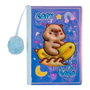 Блокнот CAPYBARA, А5, 80 л., клетка, с глиттером, ассорти, KIDS Line (ZB.700028)