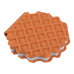 Блокнот CHOCOLATE WAFFLE, 90х90мм, 80 арк., нелінований, ароматизована Soft touch обкладинка, KIDS Line (ZB.12470-40)