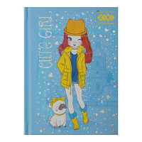 Блокнот CUTE GIRL, А-6, 64л., кл., тв. обкл., мат. лам.+лак, жовтий, KIDS Line (ZB.12715-08)