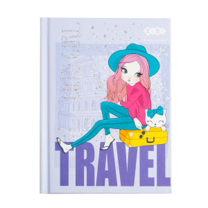 Блокнот CUTE GIRL, А-6, 64л., кл., тв. обл., мат. лам.+лак, фиолетовый, KIDS Line (ZB.12715-07)