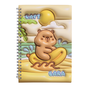 Блокнот на пружині збоку CAPYBARA, А5, 70 арк., клітинка, асорті, KIDS Line (ZB.700025)