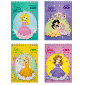 Блокнот на пружині зверху PRINCESS, А-6, 40 арк., картонна обкладинка, KIDS Line, асорті (ZB.12155)