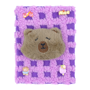 Блокнот плюшевий CAPYBARA 18, А5, 80 арк., клітинка, асорті, KIDS Line (ZB.700039)