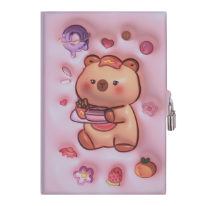 Блокнот із замком CAPYBARA, 145 х 210 мм, 80 арк., клітинка, Soft PU обкладинка, асорті, KIDS Line (ZB.700002)