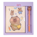 Блокнот із замком та ручкою CAPYBARA 1, 203х225 мм, 50 арк., клітинка, асорті, KIDS Line. (ZB.700013)