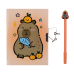 Блокнот із замком та ручкою CAPYBARA 1, 203х225 мм, 50 арк., клітинка, асорті, KIDS Line. (ZB.700013)
