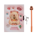 Блокнот із замком та ручкою CAPYBARA, 203х225 мм, 50 арк., клітинка, асорті, KIDS Line (ZB.700012)