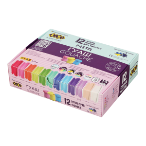 Гуашь PASTEL 12 цветов х 20мл, в карт. коробке, Kids Line (ZB.6692)