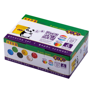 Гуашевые краски, 6 цветов по 20 мл, KIDS Line (ZB.6603)