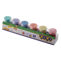 Гуашь 6 цветов х 20 мл, GLITTER, KIDS Line (ZB.6691)