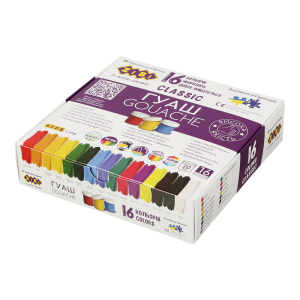 Гуашь CLASSIC 16 цветов х 20мл, в карт.коробке, KIDS Line (ZB.6613)