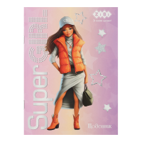 Щоденник шкільний SUPER GIRL, А5, 40 арк, м'яка обкл., скоба, глянц.ламін., SMART Line (ZB.13124)