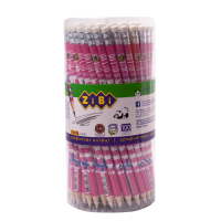 Карандаш графитовый HB с ластиком FLOWERS, 100шт. в тубе, KIDS Line (ZB.2300)