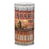 Олівець графітовий HB, HORSES, з гумкою, туба - 100 шт (ZB.2323)
