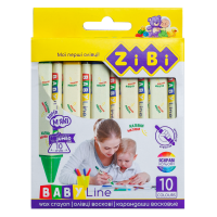 Карандаши восковые JUMBO, 10 цветов, трехгранные, BABY Line (ZB.2482)