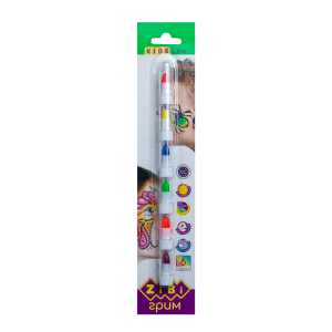 Олівці для гриму обличчя та тіла, 6 кольорів неон, KIDS Line (ZB.6571)