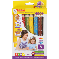 Карандаши цветные "3 в 1" mini SUPER JUMBO с точилкой, 6 цв., BABY Line (ZB.2453)