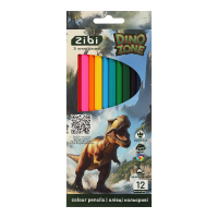 Олівці кольорові DINO, тригранний корпус, 12 кольорів (ZB.2455)