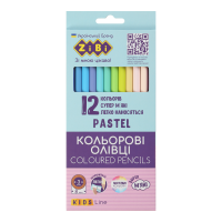 Олівці кольорові PASTEL 12 шт., KIDS LINE (ZB.2470)