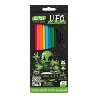 Олівці кольорові UFO, тригранний корпус, 12 кольорів (ZB.2457)
