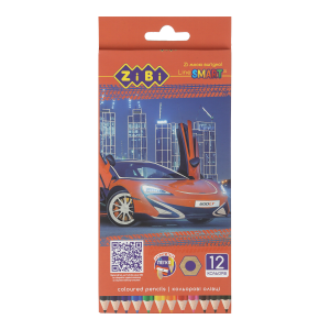Карандаши цветные, 12кол., МАШИНКА, шестигранный, SMART Line (ZB.2446)