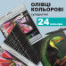 Олівці кольорові, 24кол., круглий, ART Line (ZB.2434)