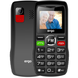 Мобільний телефон Ergo R182 Black (R182 Black)