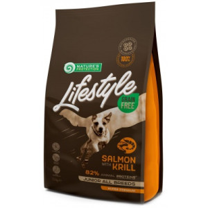 Сухой корм для собак Nature's Protection Lifestyle Grain Free Salmon, Krill Junior All Breeds 1.5 кг (NPLS45686)