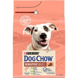 Сухий корм для собак Purina Dog Chow для дорослих, схильних до алергії собак з лососем 2.5 кг (7613034488268)