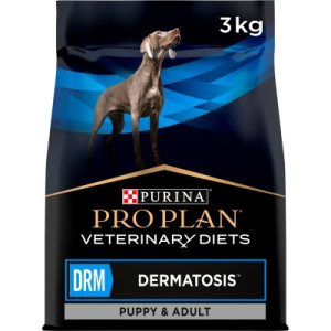 Сухой корм для собак Purina Pro Plan Veterinary Diets DRM Dermatosis Для поддержание функции кожи при дерматозах и чрезмерном выпадении шерсти 3 кг (7613035156289)