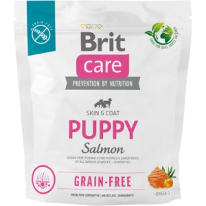 Сухой корм для собак Brit Care Dog Grain-free Puppy с лососем 1 кг (8595602558827)