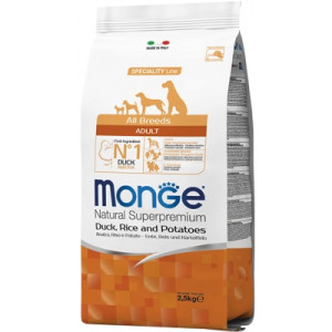 Сухий корм для собак Monge Dog All breeds Adult Duck&amp;Rice зі смаком качки та рису 2.5 к (8009470011129)