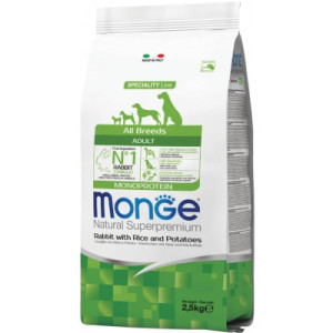 Сухой корм для собак Monge Dog All breeds Adult со вкусом кролика и рису 2.5 кг (8009470011143)