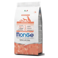 Сухой корм для собак Monge Dog All breeds Puppy&Junior со вкусом лосося и рису 800 г (8009470011266)