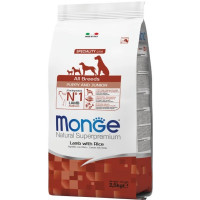 Сухой корм для собак Monge Dog All breeds Puppy&Junior со вкусом ягненка и рису 2.5 кг (8009470011181)