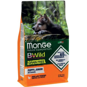 Сухой корм для собак Monge Dog Bwild Gr. Free Puppy&amp;Junior утка 2.5 кг (8009470004787)