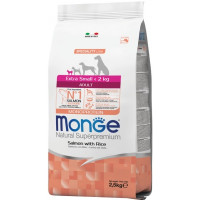 Сухой корм для собак Monge Extra Small Adult Salm/Rice со вкусом лосося 2.5 кг (8009470011464)