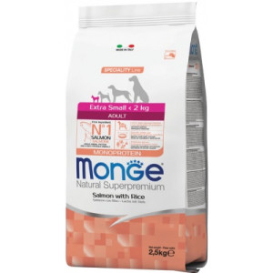 Сухой корм для собак Monge Extra Small Adult Salm/Rice со вкусом лосося 2.5 кг (8009470011464)