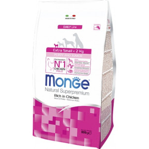 Сухой корм для собак Monge Extra Small Puppy со вкусом курицы 800 г (8009470011402)