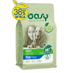 Сухой корм для собак OASY LIFESTAGE Adult Medium рыба 3 кг (8054329510124)